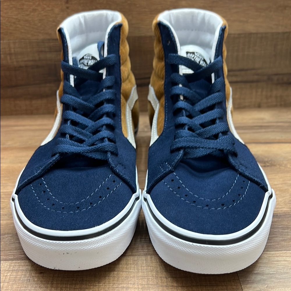 Vans Blue and Brown High-Top Sneakers - Picture 4 of 8